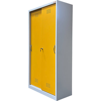 Empty environmental cupboard housing with sliding doors, HxW 1800 x 920 mm, with 2 doors, without interior fittings.