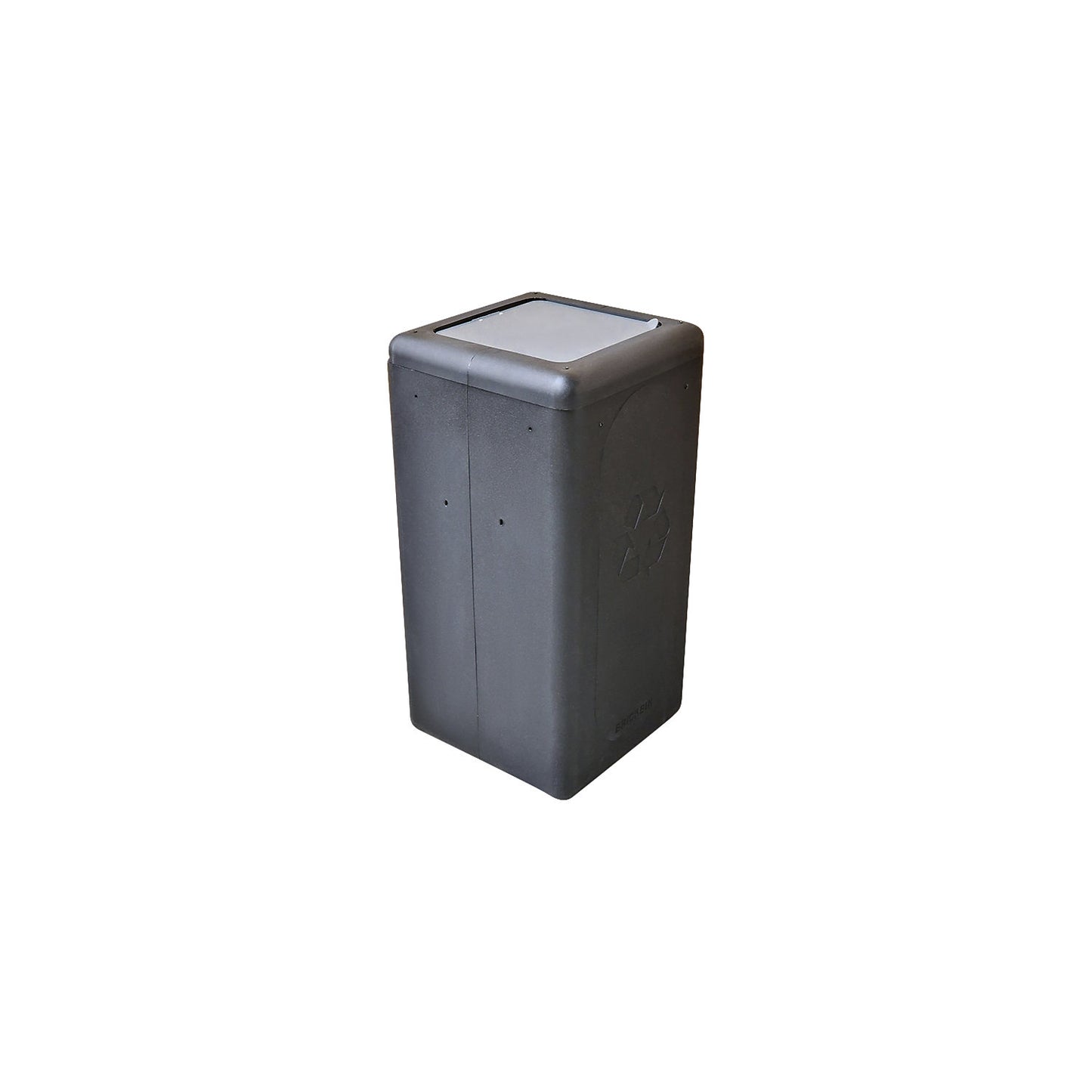BrickBin recyclable waste collector with lid, capacity 65 l, black/grey.