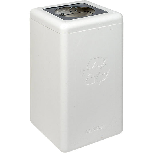 BrickBin recyclable waste collector, capacity 65 l, white, grey lid.