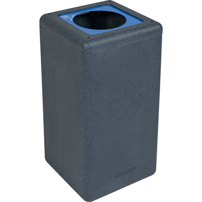 BrickBin recyclable waste collector, capacity 65 l, grey, blue lid.