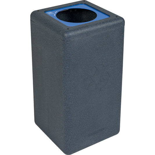 BrickBin recyclable waste collector, capacity 65 l, grey, blue lid.