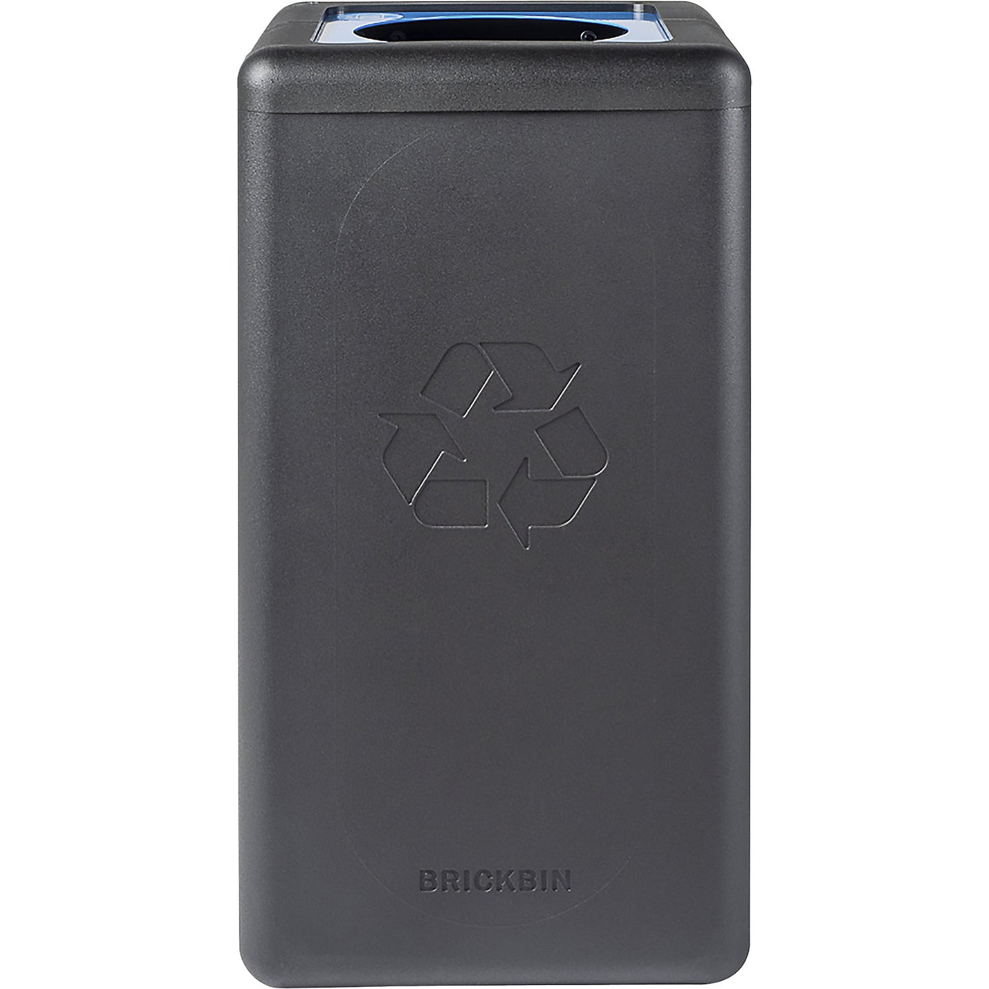 BrickBin recyclable waste collector, capacity 65 l, black, blue lid.