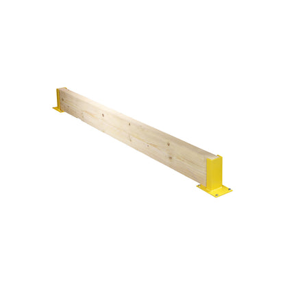 Crash protection board, made from pine wood, LxWxH 2400 x 75 x 225 mm.
