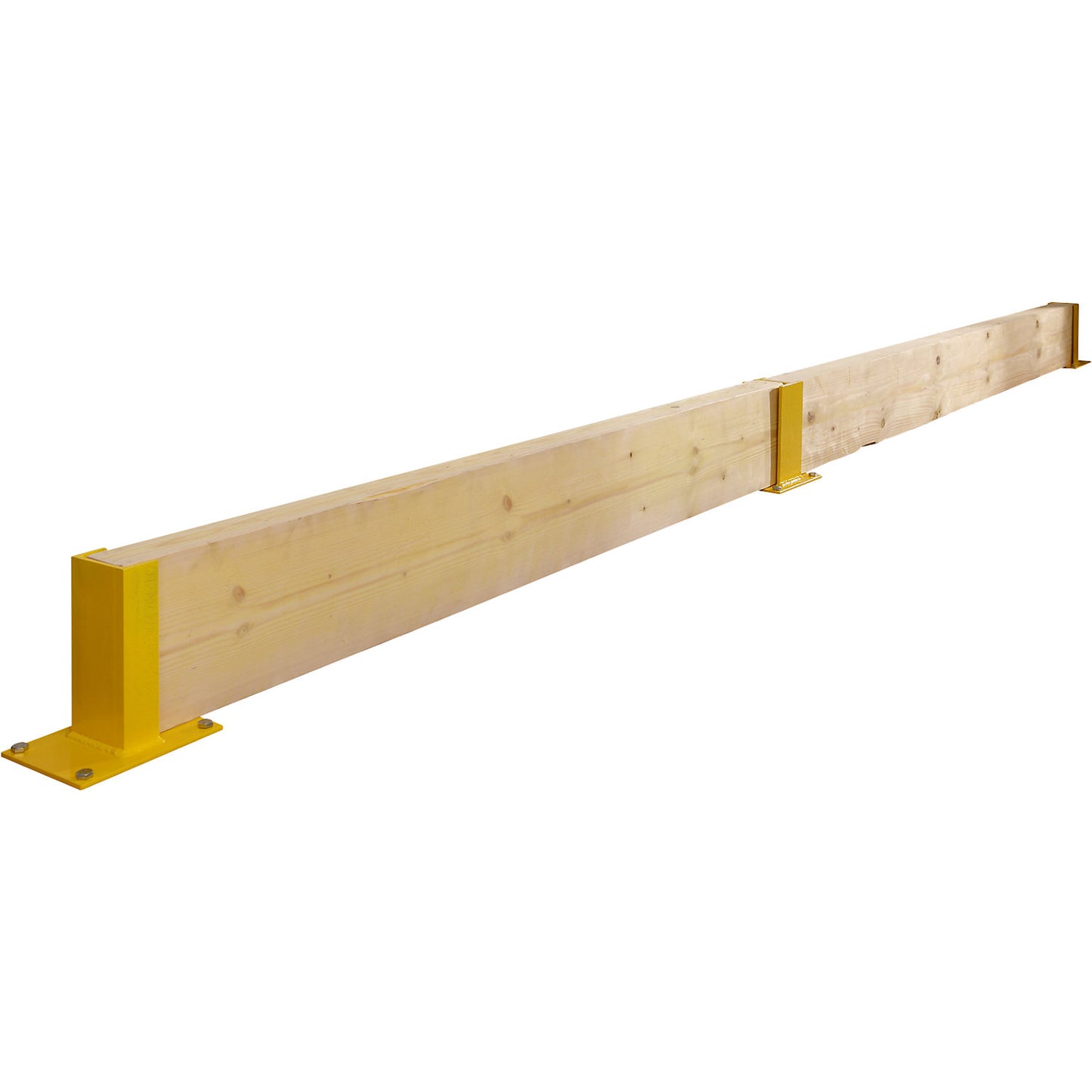 Crash protection board, made from pine wood, LxWxH 2400 x 75 x 225 mm.