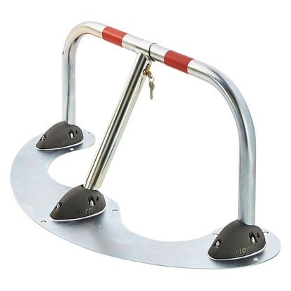 Car park barrier, nail-on, with cylinder lock, WxH 460 x 430 mm.
