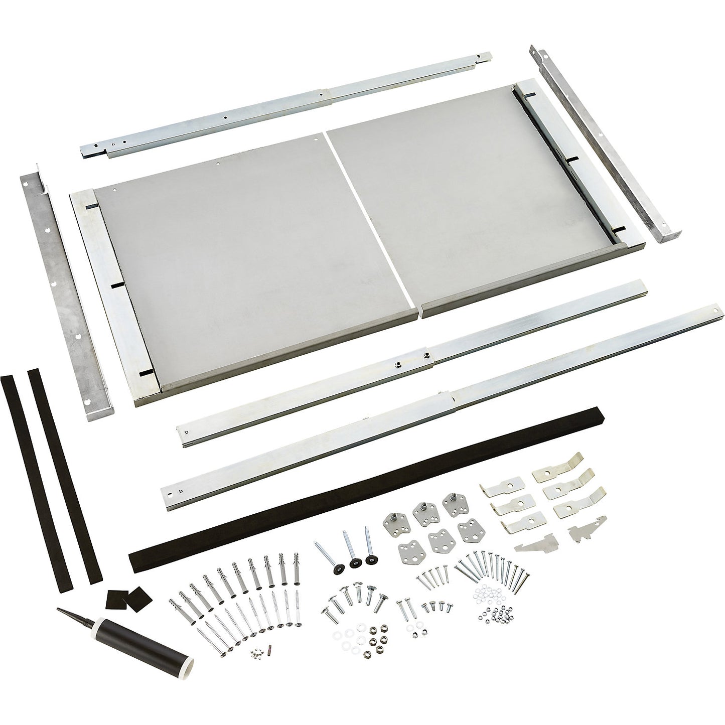 Flood barrier for doors, modular design, LxH 1200 x 715 mm.