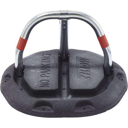 Car park barrier on base, with cylinder lock, WxH 680 x 400 mm.
