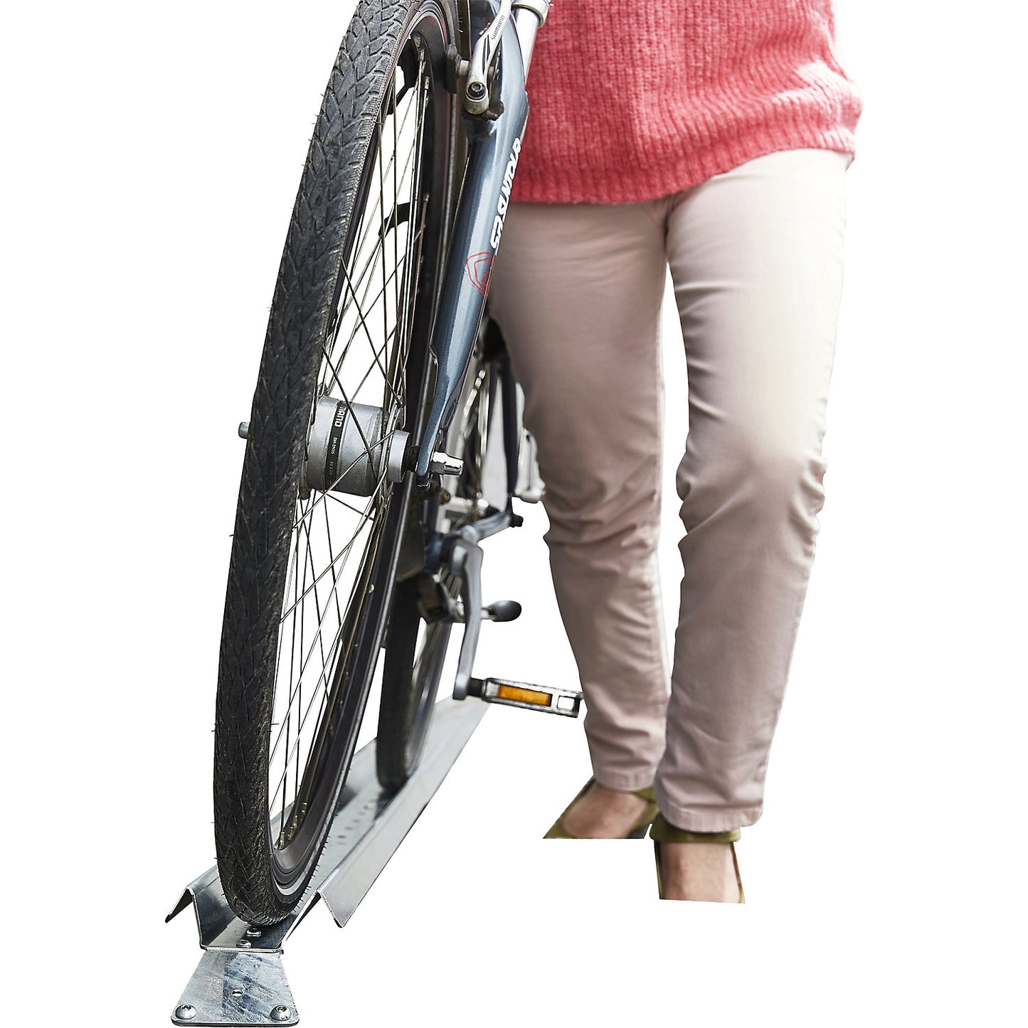 Bicycle ramp, for stairs, extension module.