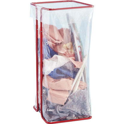 Waste sack holder, stationary, capacity up to 400 l, red.
