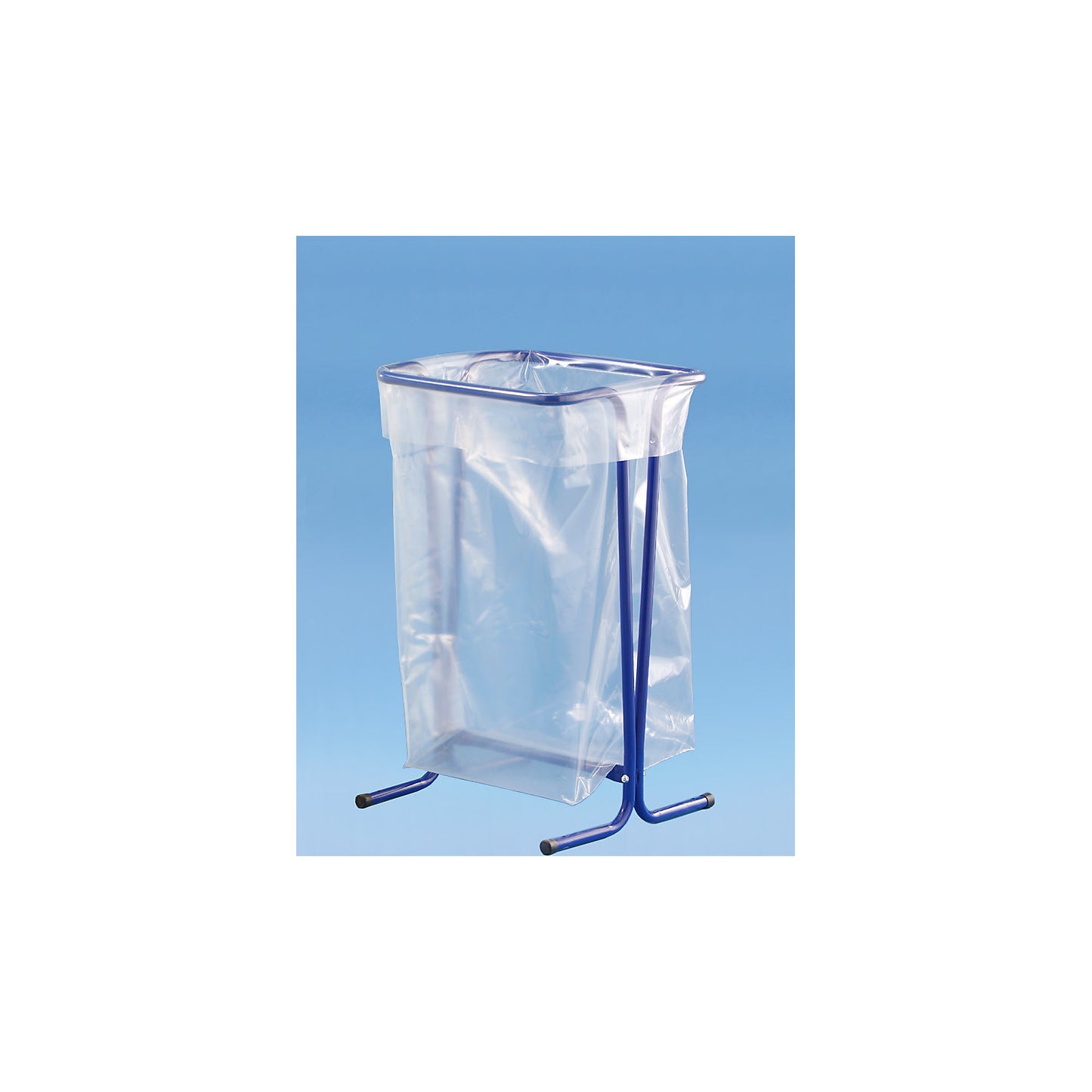 Waste sack holder, stationary, capacity up to 110 l, blue.