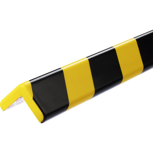 Edge protection profile, type C35, 1 m profile, WxH 45 x 45 mm, yellow / black.