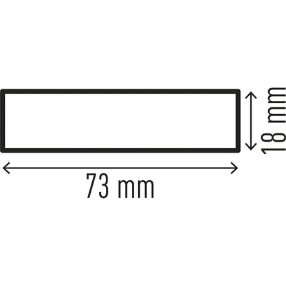 Surface protection profile, type S18, 1 m profile, WxH 73 x 18 mm, yellow / black.