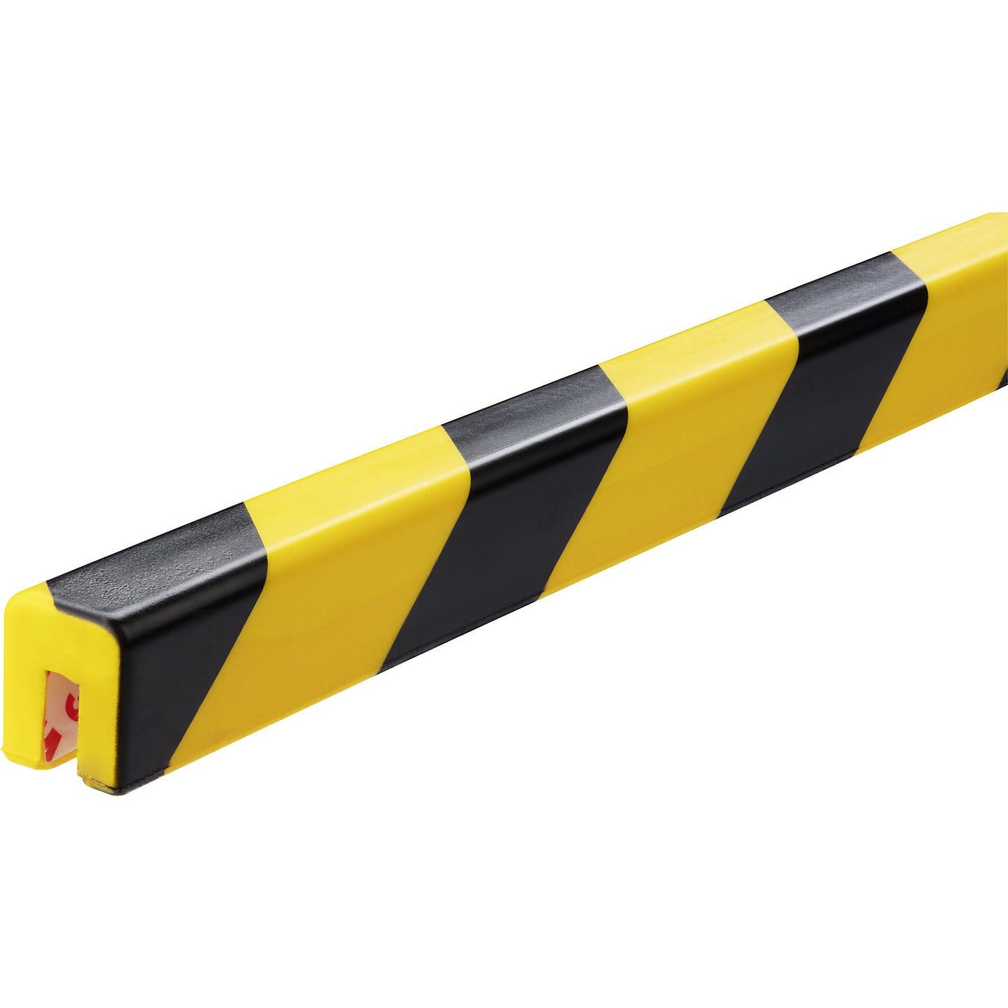 Edge protection profile, type E8, 1 m profile, rectangular, WxH 25 x 30 mm, yellow/black.