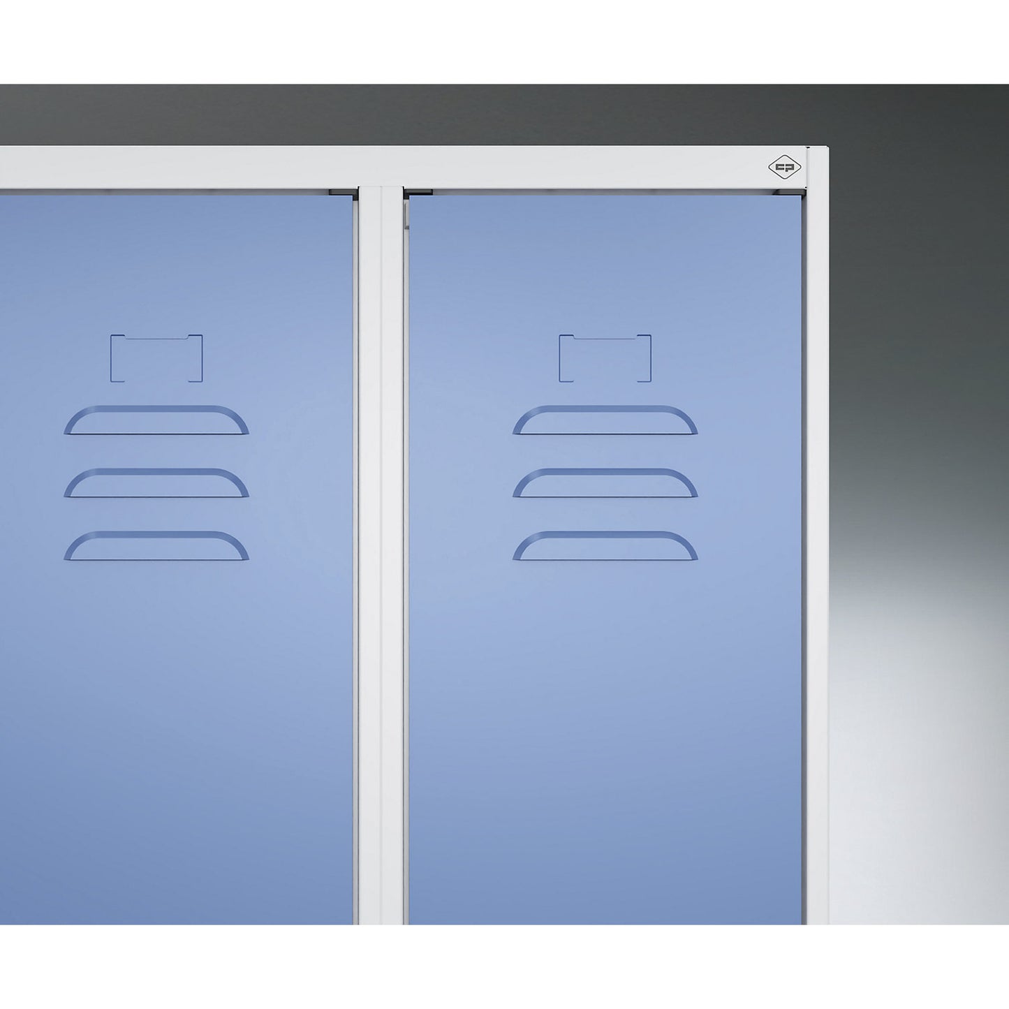 Classic PLUS Z locker, 4 compartments, traffic white, W 1200 mm, with base plinth, cylinder lock.