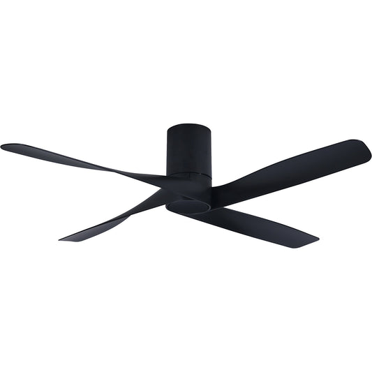 Lucci air Riviera ceiling fan, incl. remote control and GX53 bulb, black.