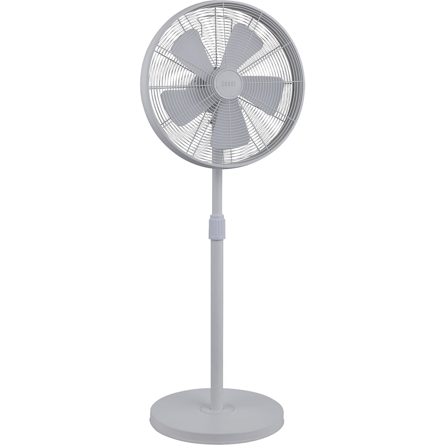 BREEZE pedestal fan, with swivelling head, incl. remote control, white.