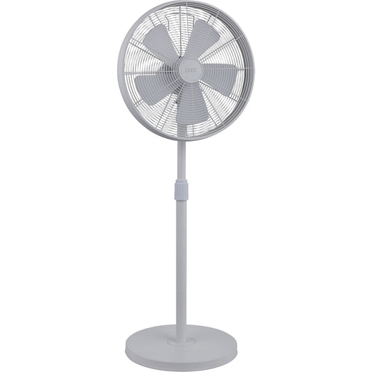 BREEZE pedestal fan, with swivelling head, incl. remote control, white.