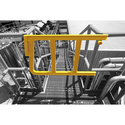 Industrial safety door, 100% recyclable, DOUBLE AXES GATE, LxWxH 1295 x 615 x 63 mm.