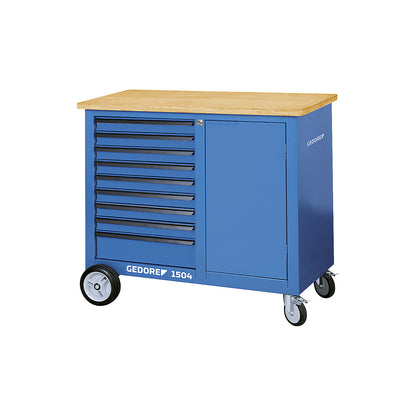 Mobile workbench, incl. 325 piece tool kit, WxD 1100 x 630 mm.