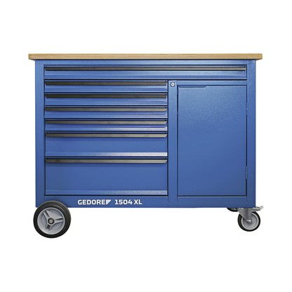 Mobile workbench 1504 XL, incl. 198 piece tool kit, WxD 1250 x 630 mm.