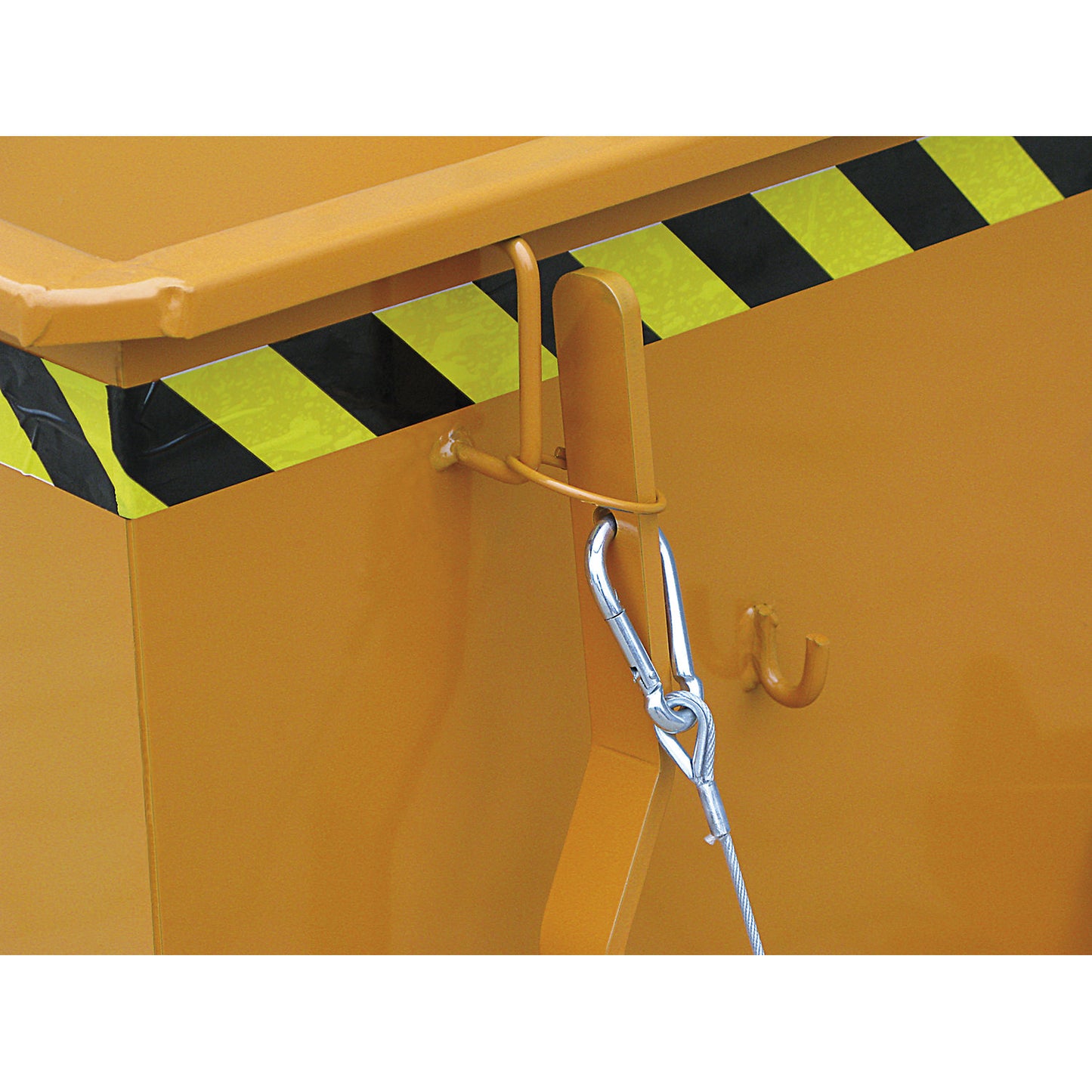 Tipping skip, with a low overall height, capacity 1000 l, gentian blue RAL 5010.