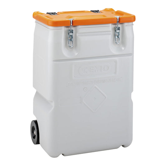 Mobil-Box hazardous materials collection container, capacity 170 l, LxWxH 400 x 600 x 880 mm, orange.