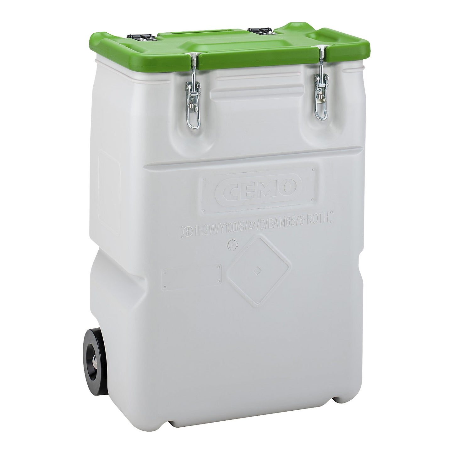 Mobil-Box hazardous materials collection container, capacity 170 l, LxWxH 400 x 600 x 880 mm, green.