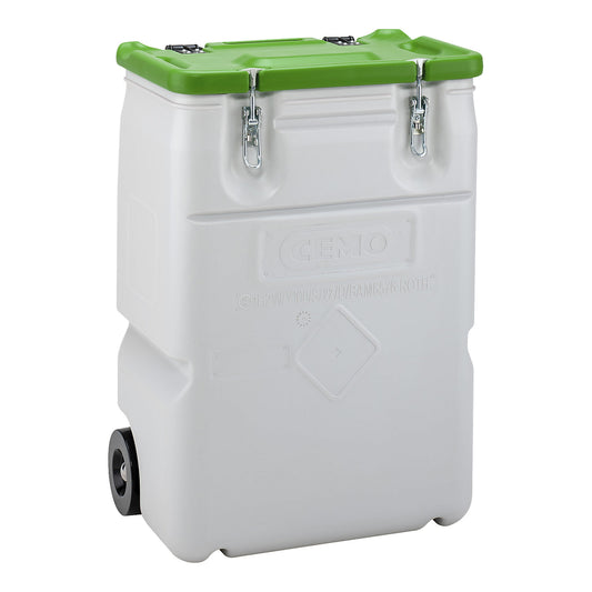 Mobil-Box hazardous materials collection container, capacity 170 l, LxWxH 400 x 600 x 880 mm, green.