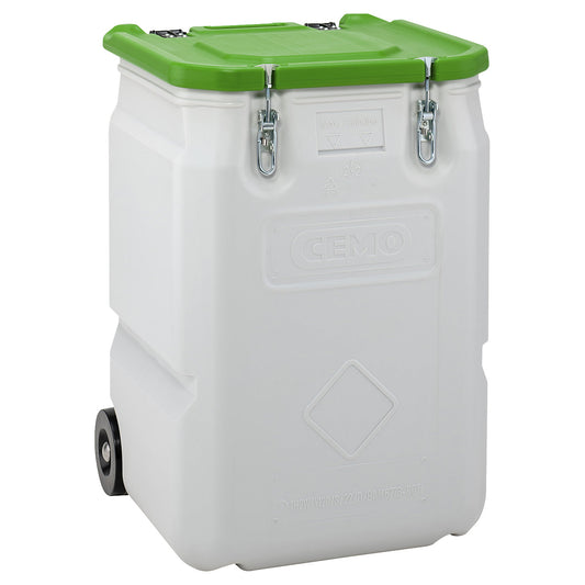 Mobil-Box hazardous materials collection container, capacity 250 l, LxWxH 600 x 600 x 890 mm, green.