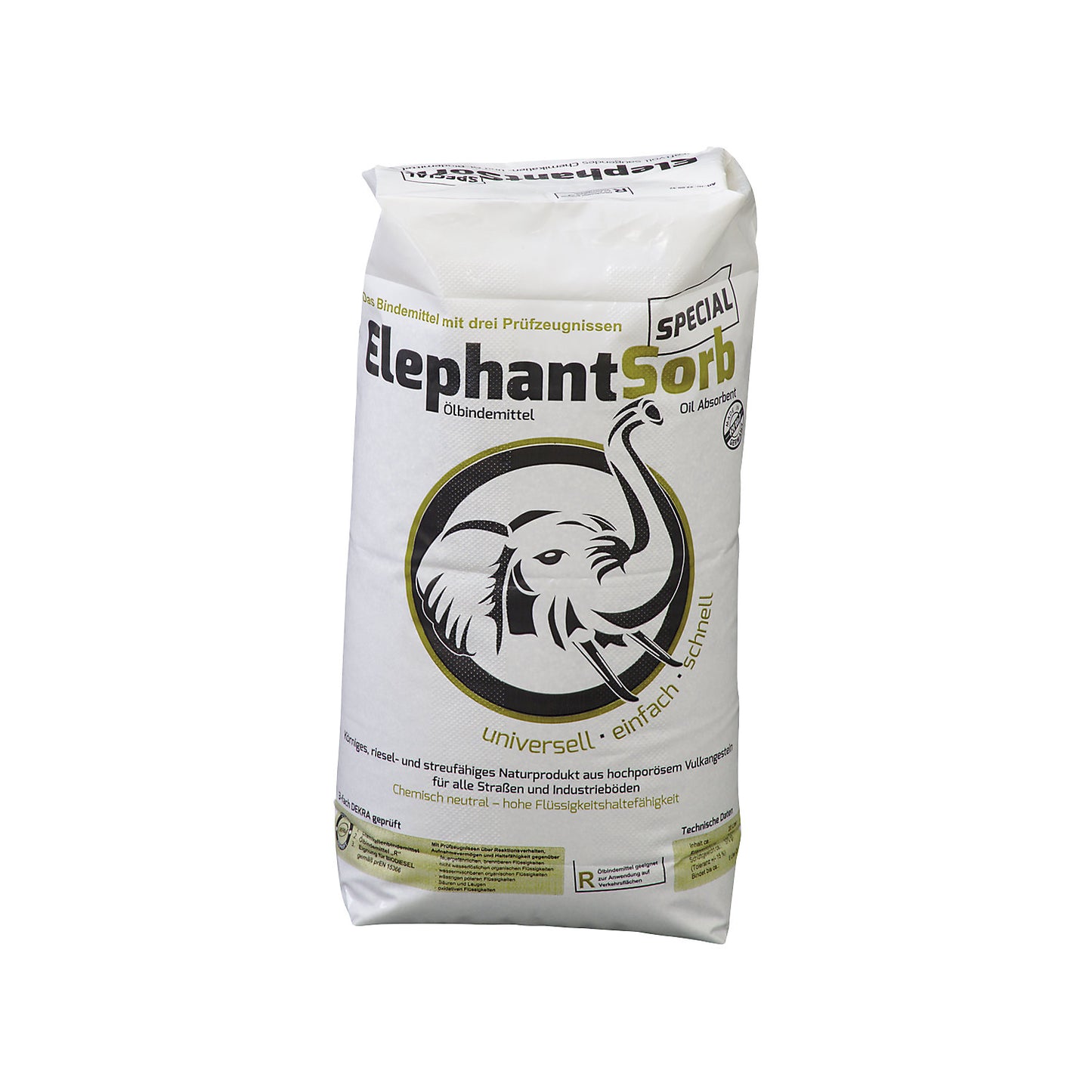 All-purpose absorbent granulate R, 20 l sack, finely grained, 0.3 - 1.5 mm, pack of 4 sacks.
