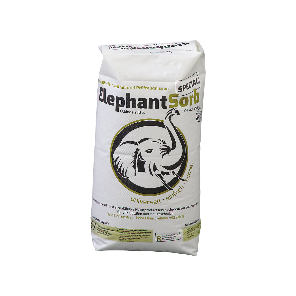 All-purpose absorbent granulate R, 20 l sack, finely grained, 0.3 - 1.5 mm, pack of 4 sacks.