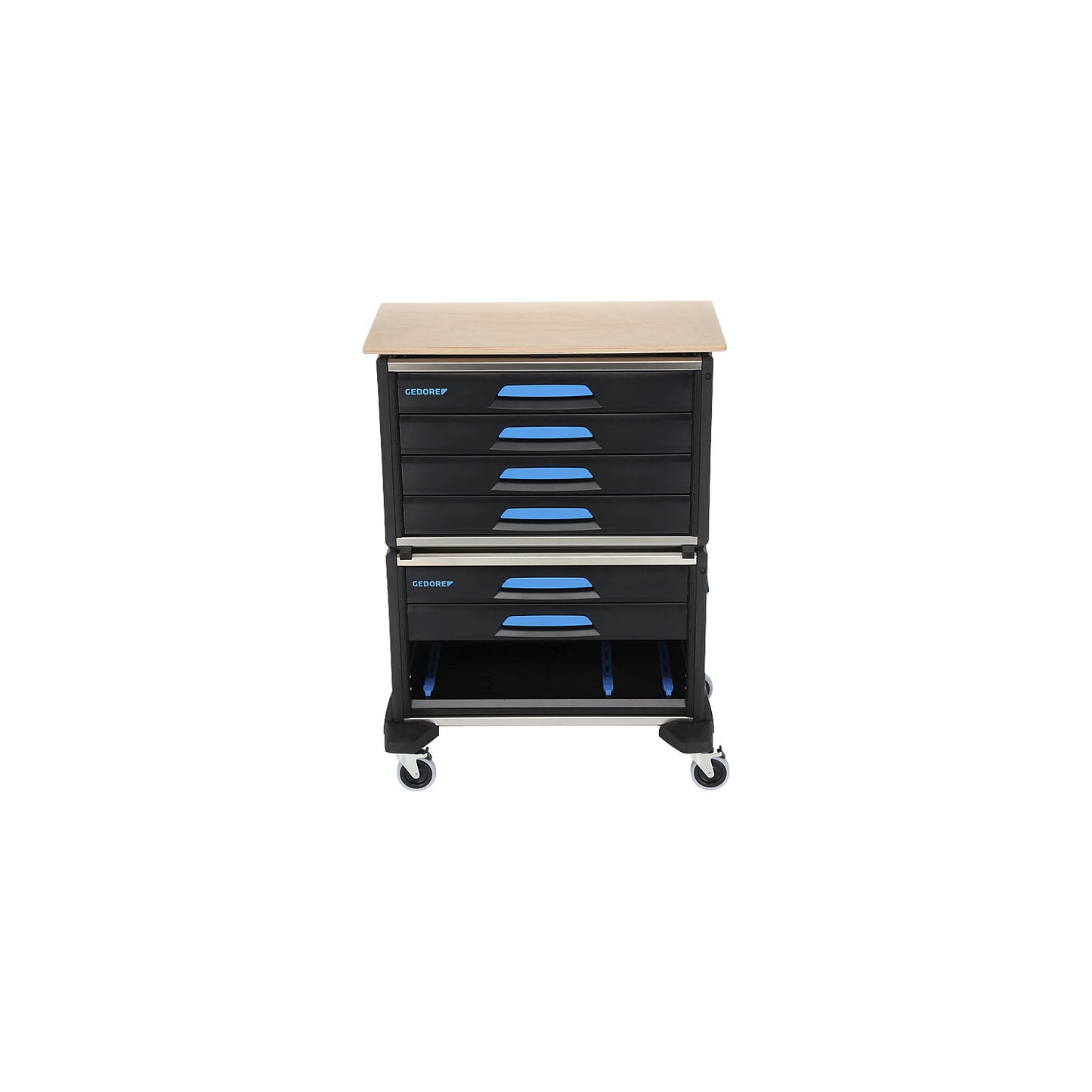 WorkMo tool trolley, width 845 mm, 6 drawers, HxD 1140 x 550 mm.
