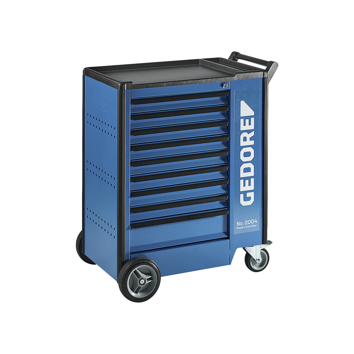 Tool trolley 2004, 9 drawers, HxWxD 1020 x 865 x 605 mm.