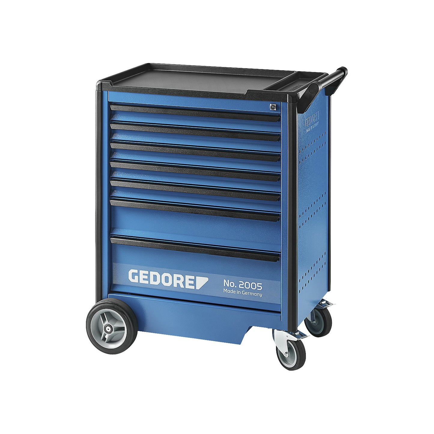 Tool trolley 2005, 7 drawers, with individual pull-out stop, HxWxD 1020 x 865 x 605 mm.