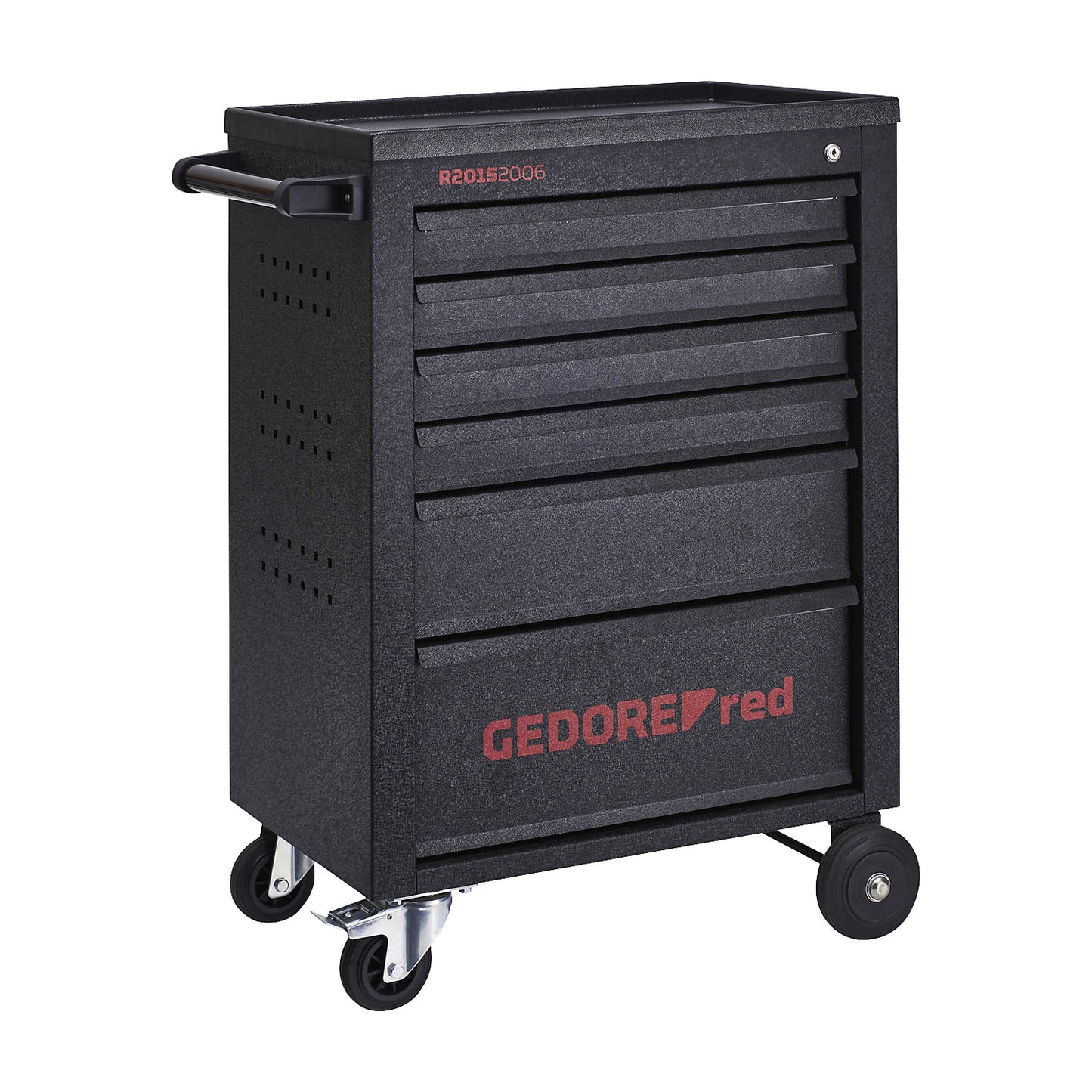 MECHANIC workshop trolley, 6 drawers, black, HxWxD 910 x 628 x 418 mm.