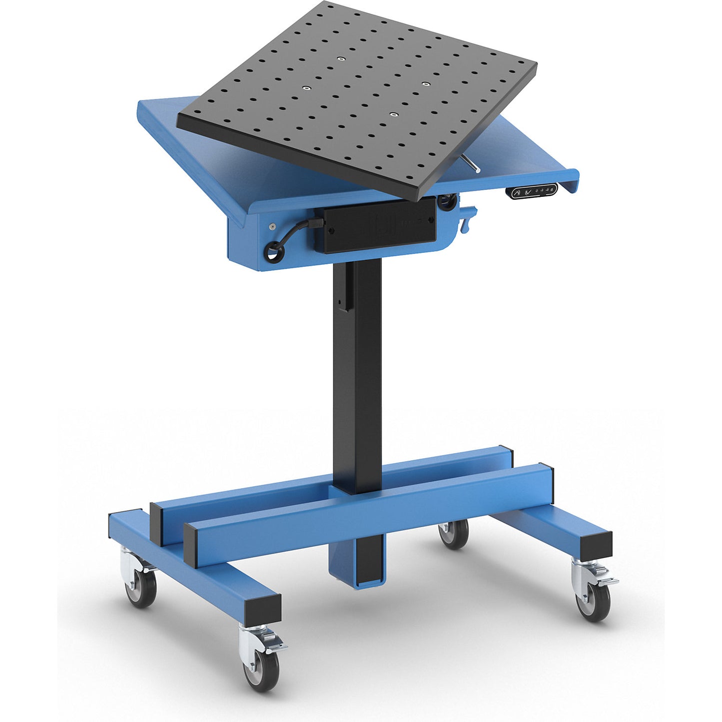 Electric material stand, with rotating unit, platform LxW 600 x 400 mm.