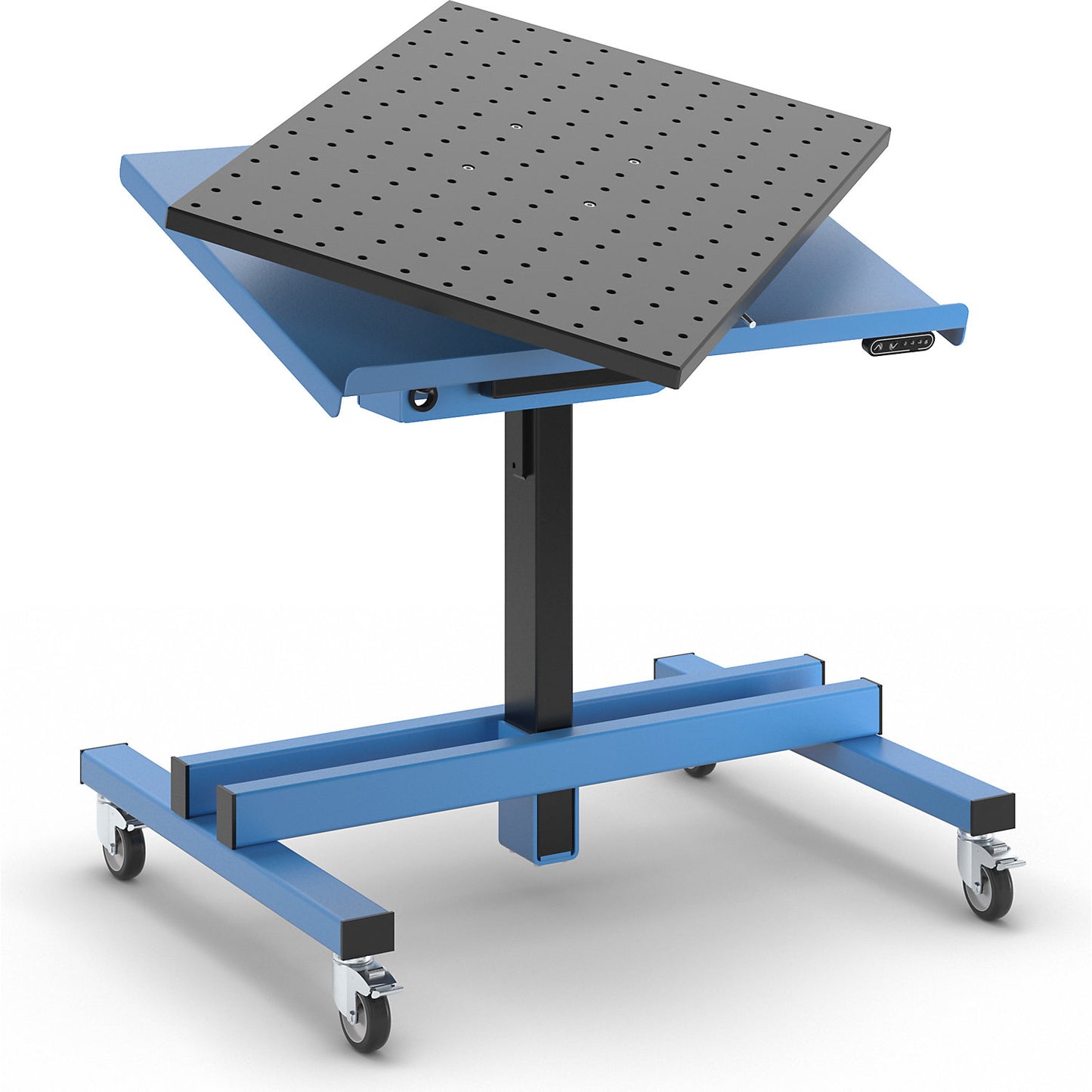 Electric material stand, with rotating unit, platform LxW 800 x 600 mm.