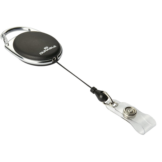 YOYO STYLE ID badge holder, with snap fastener, pack of 10, black.