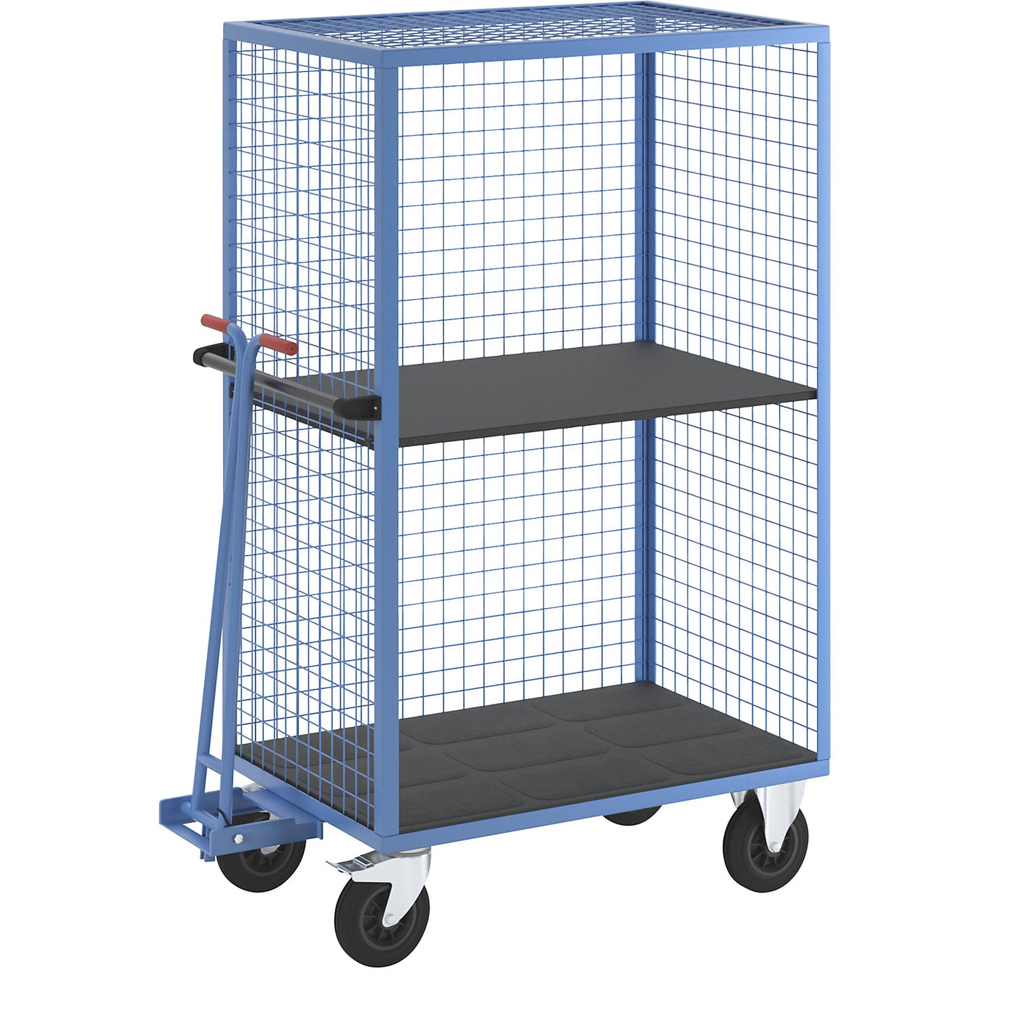 Shelf truck, long side open, 1 shelf, light blue.