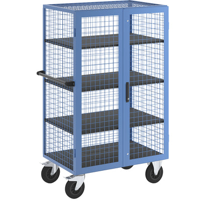 Shelf truck, double doors, 2 shelves, light blue.