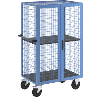 Shelf truck, double doors, 1 shelf, light blue.
