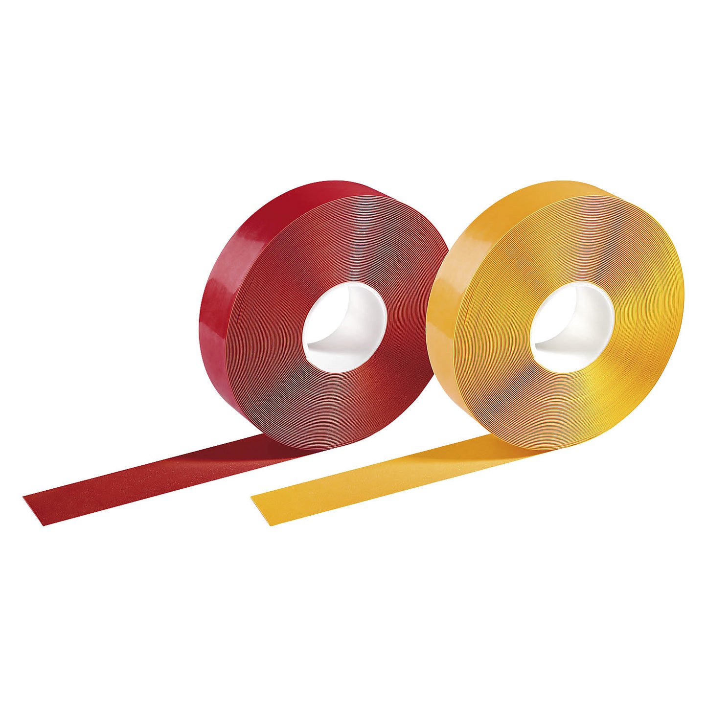 DURALINE® floor marking tape, width 50 mm, thickness 0.5 mm, silk yellow.