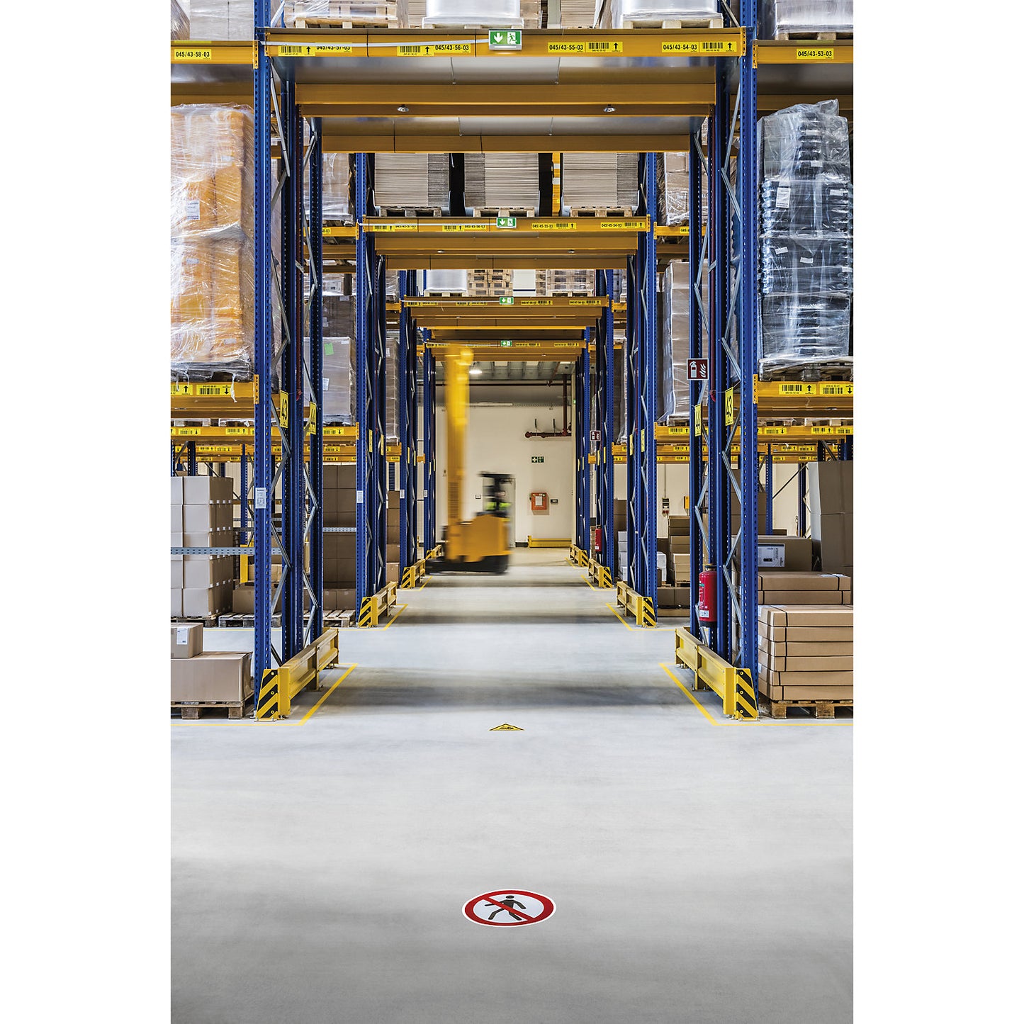 DURALINE® floor marking tape, width 50 mm, thickness 0.5 mm, yellow.