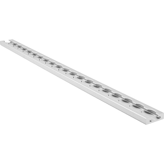 Airline rail 1034, LxWxH 2000 x 34 x 9.6 mm, pack of 2, silver.
