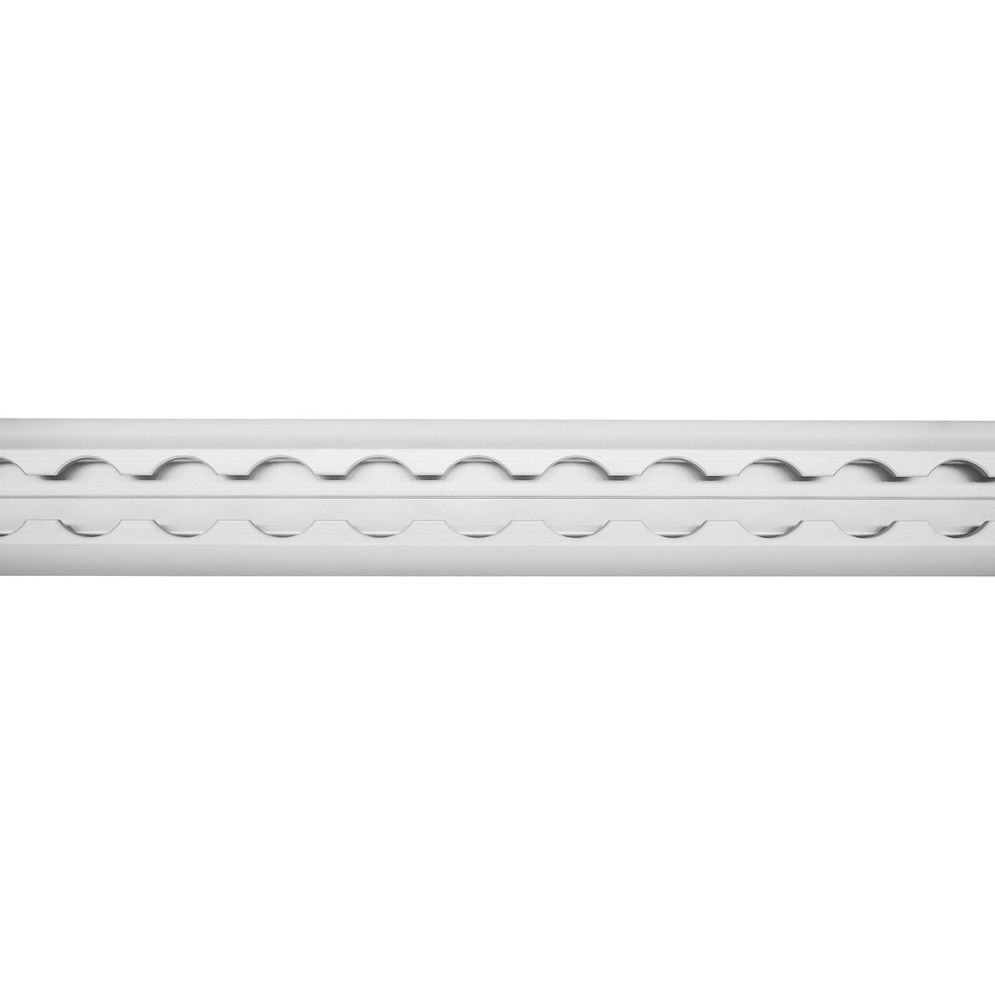 Airline rail 2042, LxWxH 2000 x 42 x 9.5 mm, pack of 2, silver.
