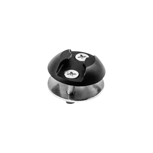 Airline rail lashing point, with counterplate, pack of 10, black.