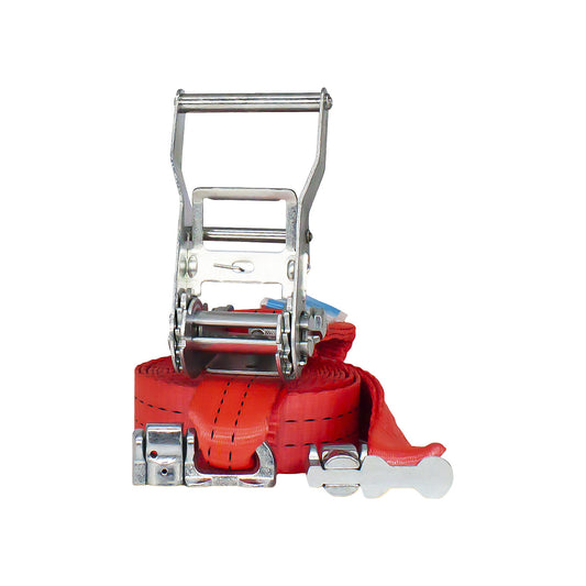 Cargo restraint strap, with double Airline end cap, max. tensioning force 2000 kg, pack of 2, length 6000 mm.