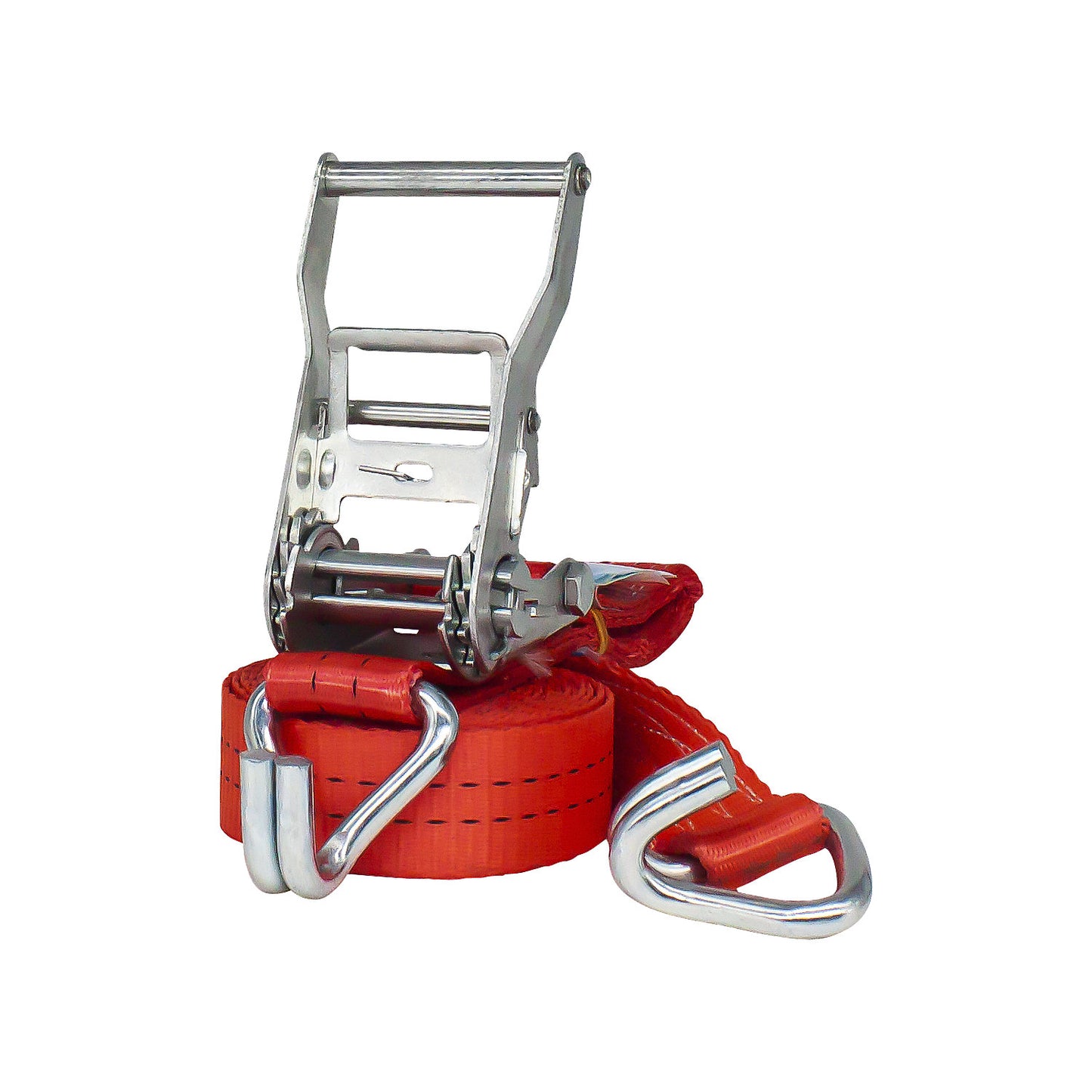 Cargo restraint strap, with claw hook, max. tensioning force 2000 kg, pack of 2, length 6000 mm.