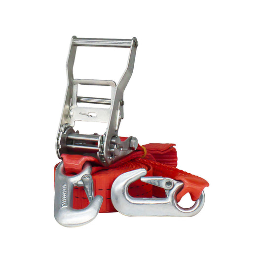 Cargo restraint strap, with snap hook, max. tensioning force 2000 kg, pack of 2, length 6000 mm.