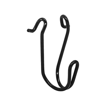 Airline hook, steel, pack of 10, black.
